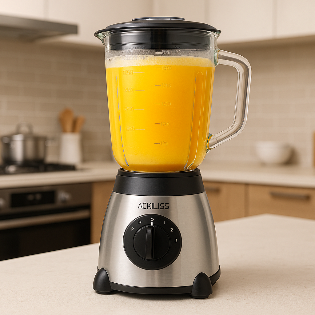 Licuadora Eléctrica Ackilliss 1.5L Inoxidable – 1000W