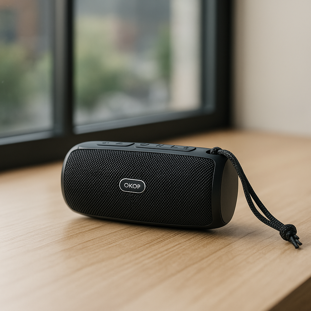 Parlante Bluetooth OKOP Portátil con Entrada USB y Tarjeta TF