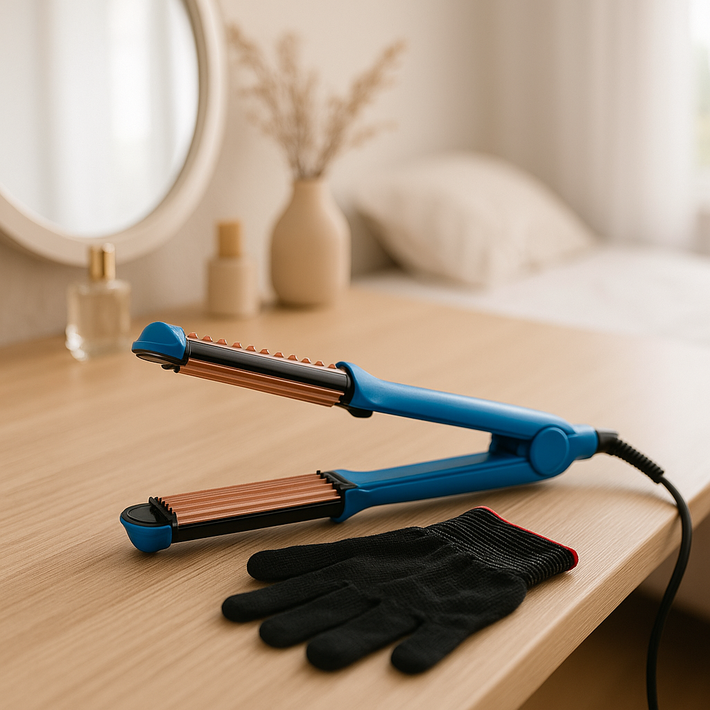 Plancha 3D para Cabello con Moldes de Diseño – Apta para Todo Tipo de Cabello