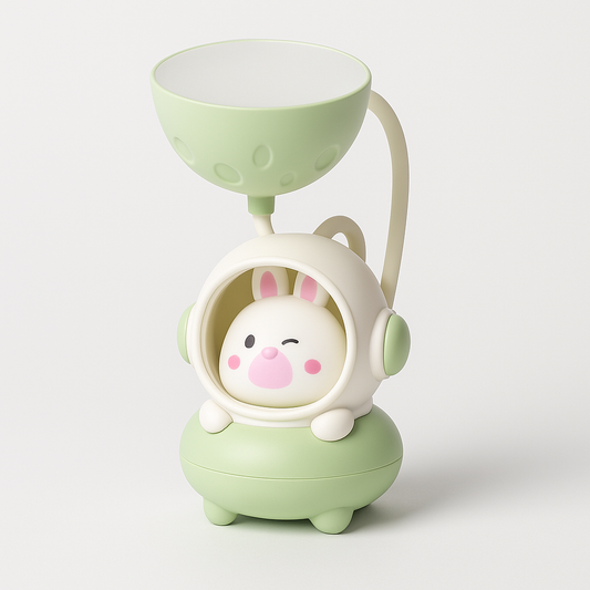 Lámpara LED de Escritorio Cute Pet – Conejito Astronauta USB Recargable
