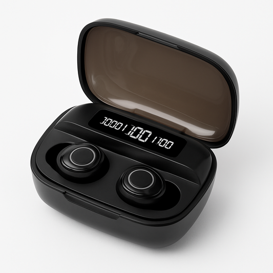 Audífonos Inalámbricos S9 True Wireless con Indicador Digital y Estuche de Carga