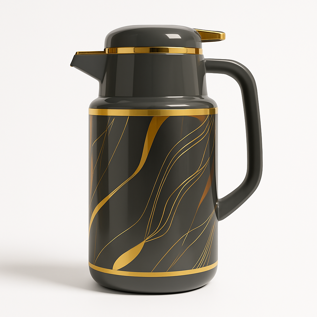 Termo DAYDAYS 1L con Diseño Elegante y Detalles Dorados