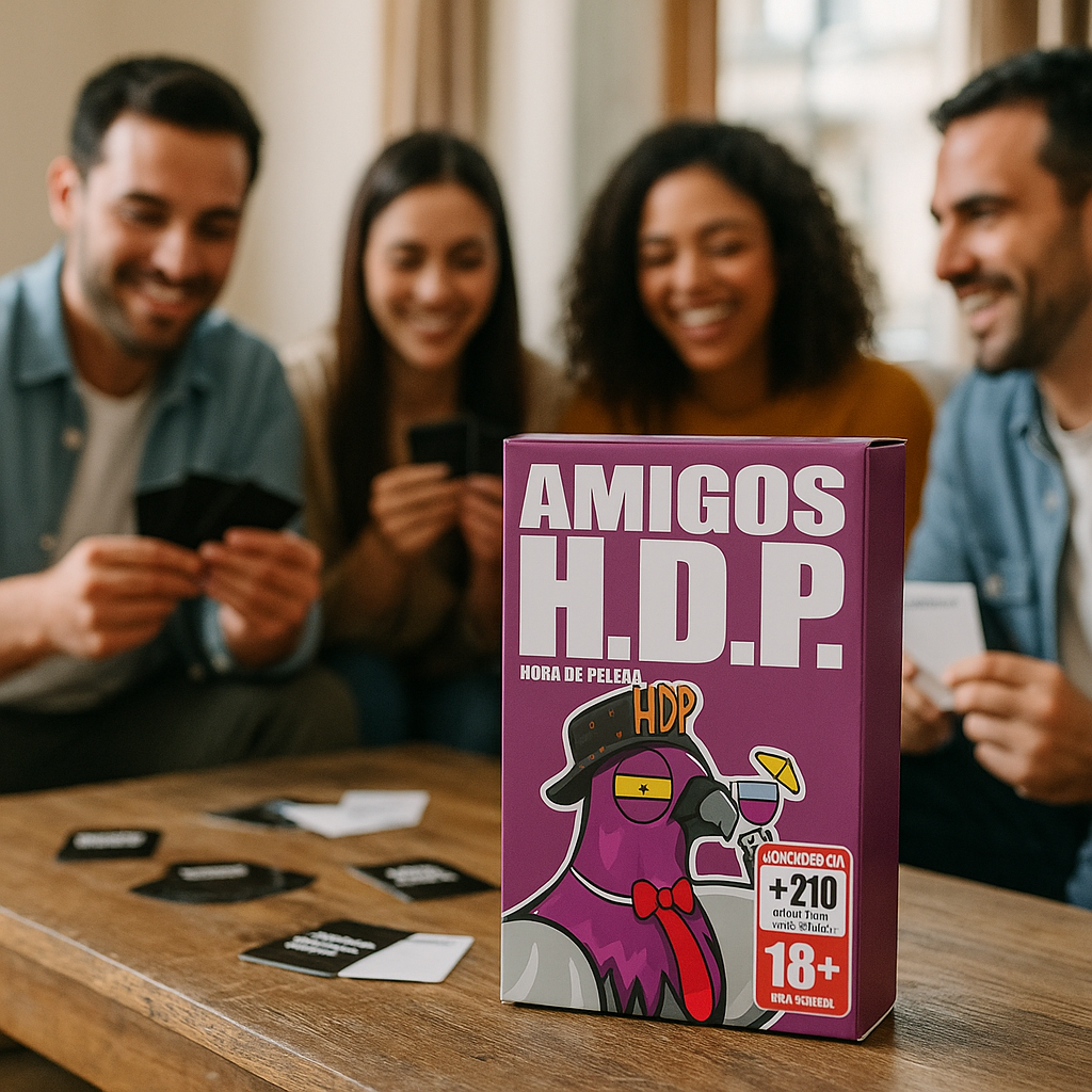 Juego de Cartas AMIGOS H.D.P. – Edición Humor Negro para Adultos (+210 Cartas)